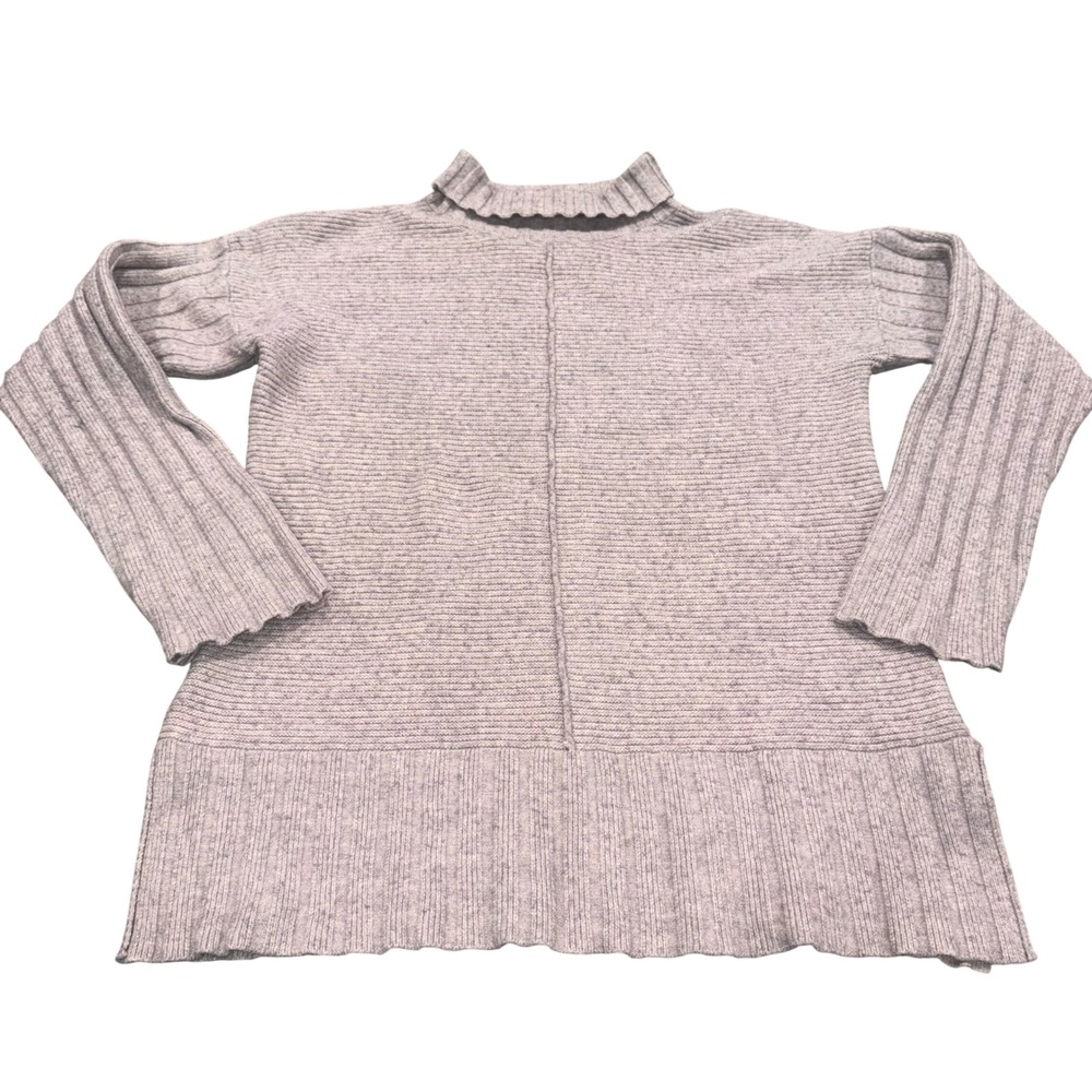 Ribbed Mock Neck Crown & Ivy Knit Sweater Womens Medium Mauve